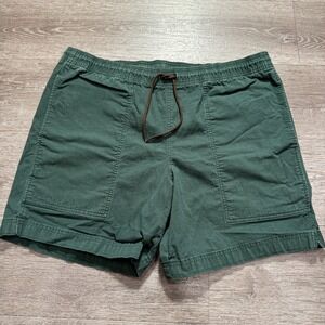 CC FILSON Short Mens Large Green Dry Falls Dark Moss Cotton Drawstring Elastic